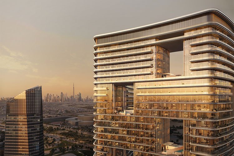 Modern architecture of Binghatti Hillviews Dubai