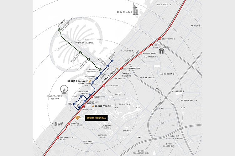 Sobha Central residential community on Sheikh Zayed Road Dubai
