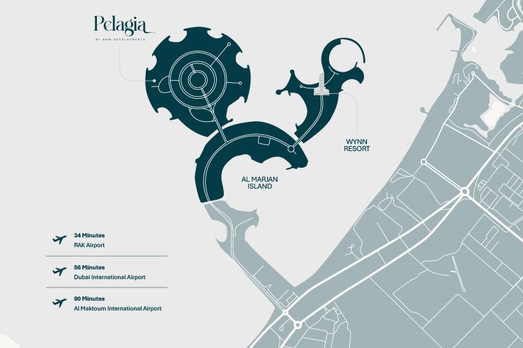 Pelagia waterfront residences on Al Marjan Island RAK