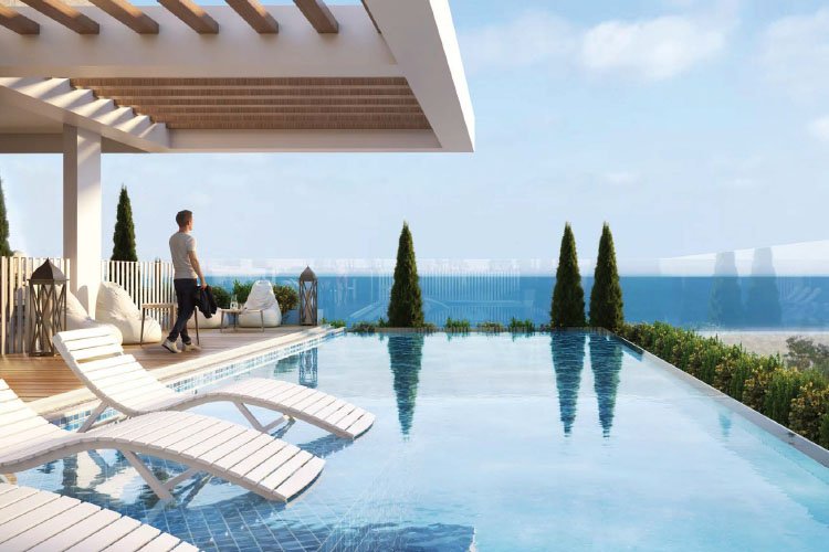 Elegant architecture of Aquino luxury project UAE